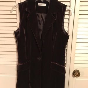 Long Velvet Vest